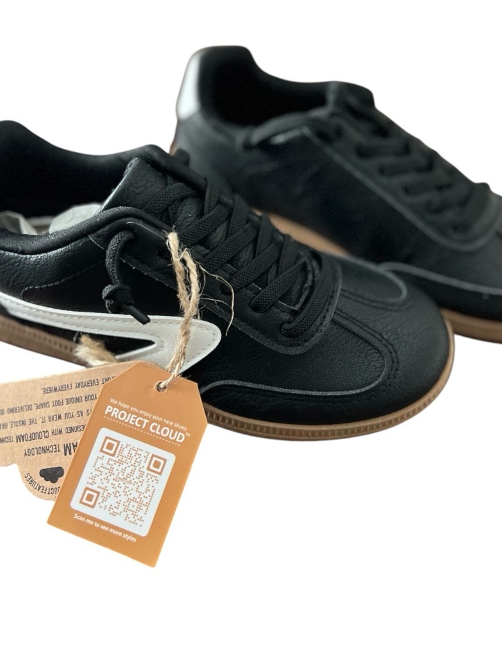 Project Cloud Black & Gum Low-Top Sneakers